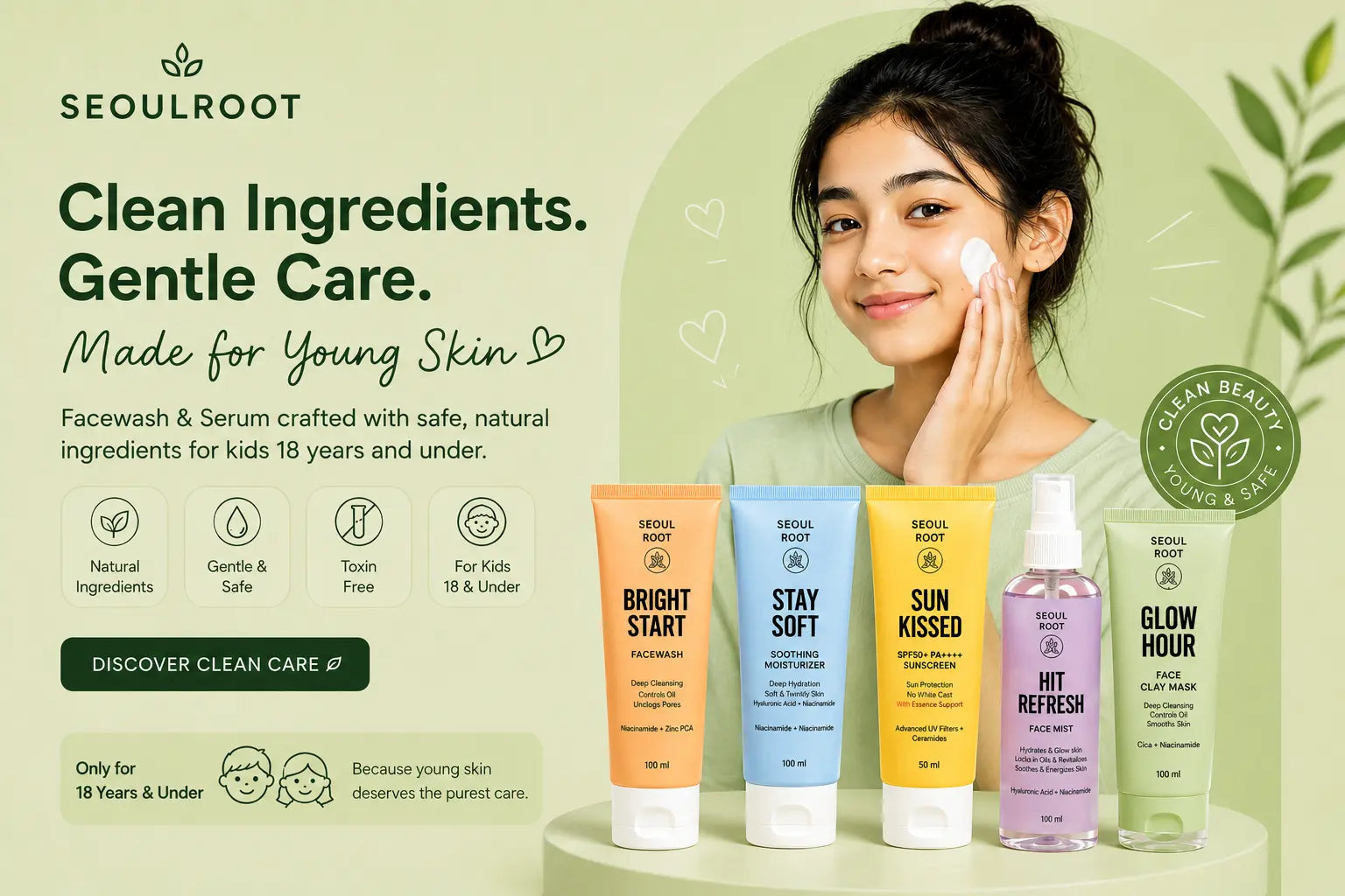 Clean botanical skincare